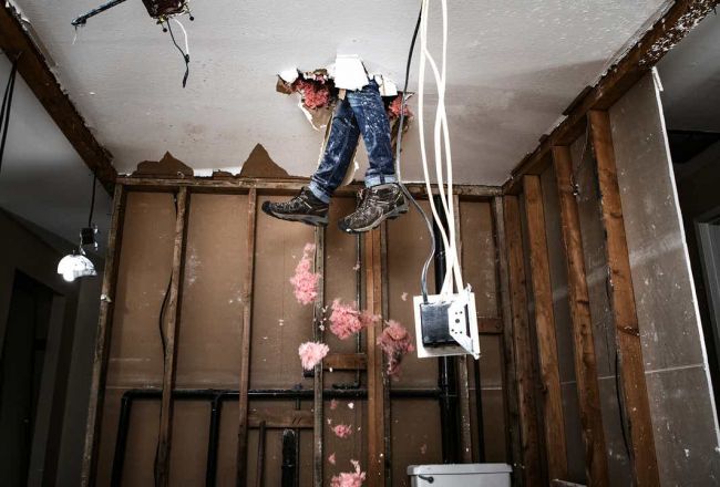 interior designer anglesey - Ceiling damage