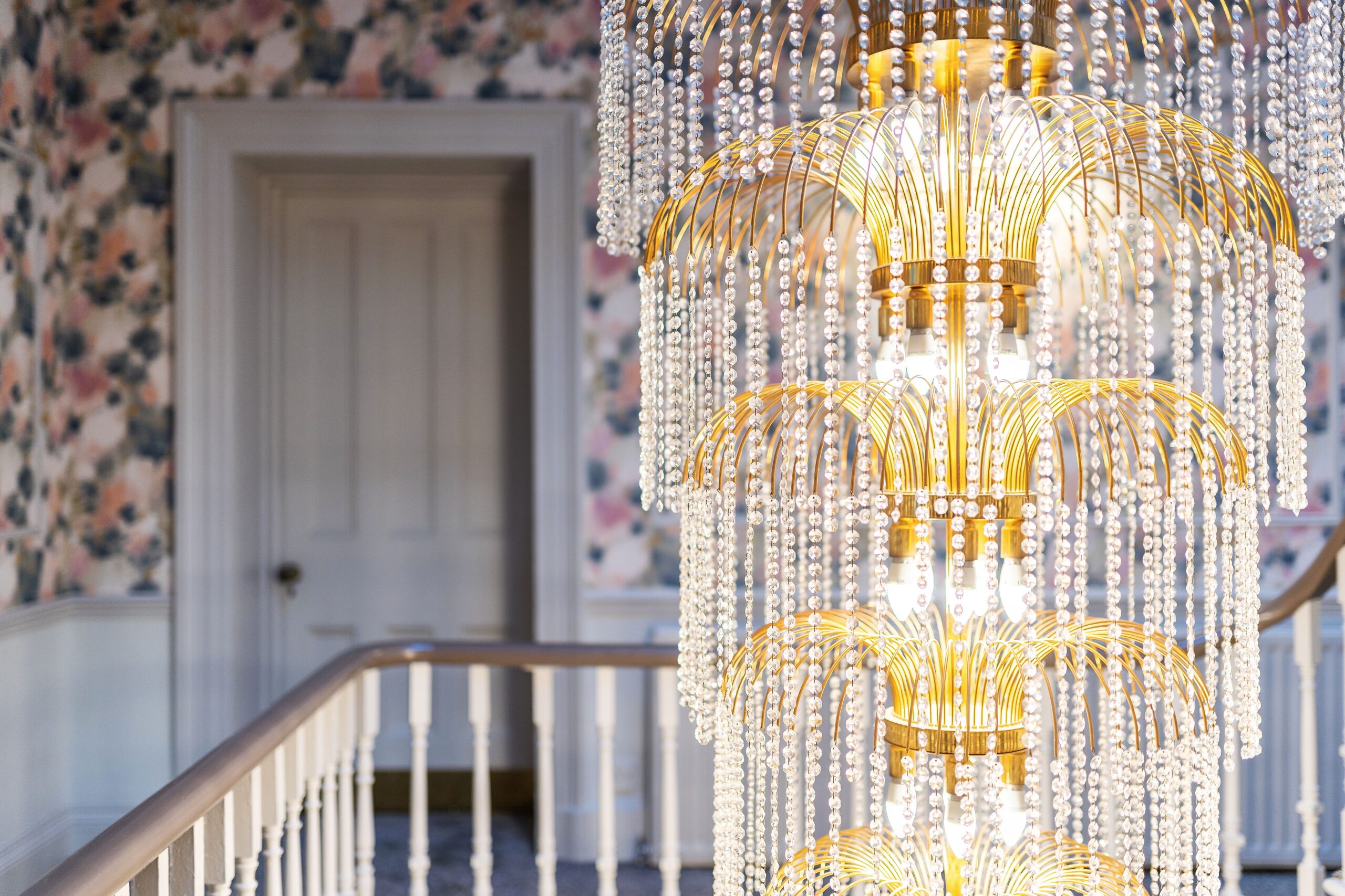 interior design cheshire - chandelier hallway
